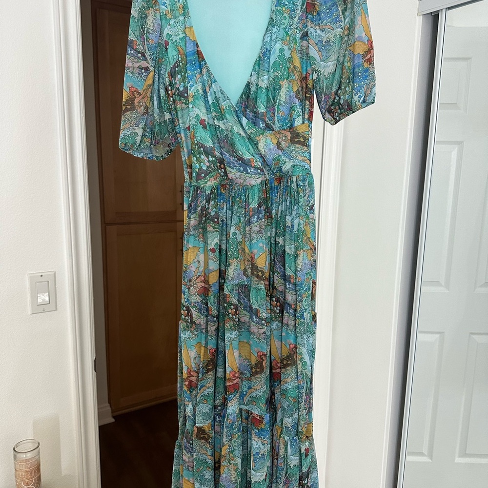 Blackmilk Mermagic Wrap Midaxi Dress